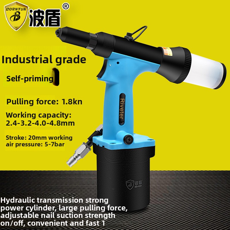 Rivet Gun Air - Pistola Rivettatrice Pneumatica Autoalimentata Regolabile Bo